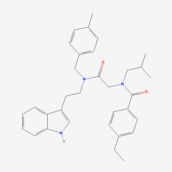 4-ethyl-N-2-(1H-indol-3-yl)ethyl-(4-methylphenyl)methyl carbamoyl methyl-N-...