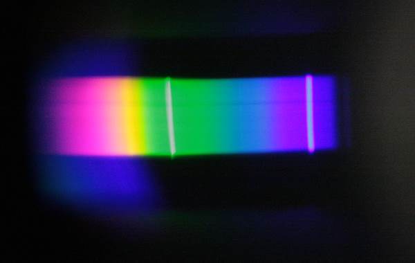 An over-exposed homemade spectrogram